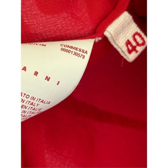 Marni Commessa Pleated Sleeveless Blouse Women’s Red Size 40 - Picture 5 of 7